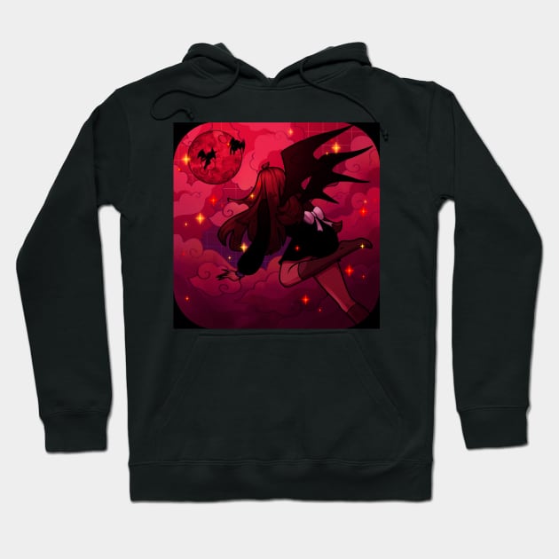 Vampire Bat Girl Hoodie by MidnightTeashop